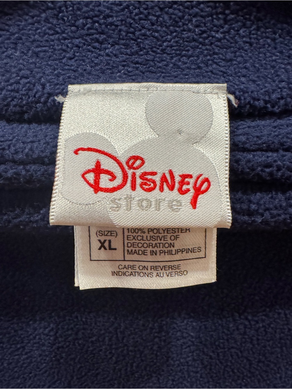 Vintage Disney Store Navy Mickey Mouse Skating Fleece Pullover Women’s XL - Picture 3 of 5